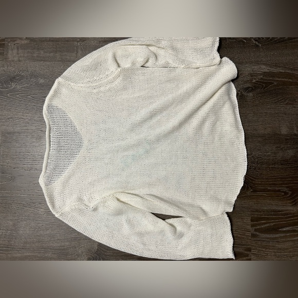 Wooden Ships Sweater/ Cover Up w/ Turquoise Heart & Embroidered “Beach” Sz S - Picture 7 of 8